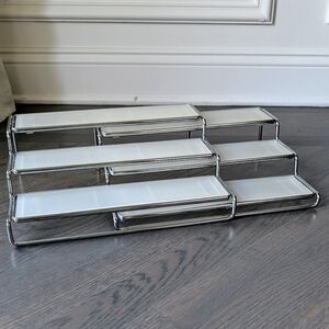 3 Tier Expandable Cabinet Spice Rack Organizer Chrome